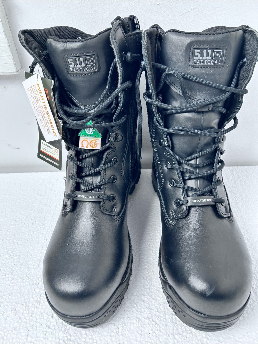 5.11 Tactical Black Men's Protective Toe Duty Boots size 10